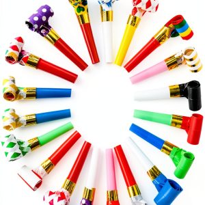 Zanshan Party Blower Set 50pcs Reusable Kids Birthday Whistle-0