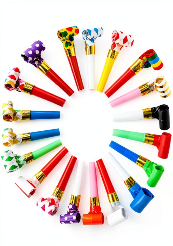 Zanshan Party Blower Set 50pcs Reusable Kids Birthday Whistle-0