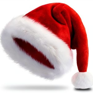 Adult Polyester Plush Christmas Santa Hats for Adults-0