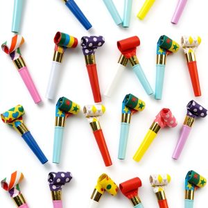 Zanting Party Whistle Blowouts 56-Piece Birthday Noisemaker Set-0