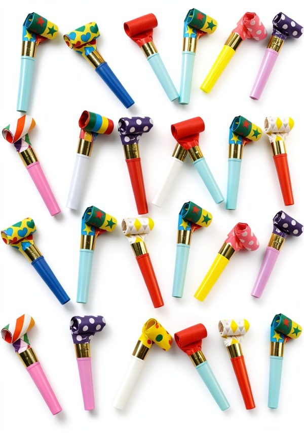 Zanting Party Whistle Blowouts 56-Piece Birthday Noisemaker Set-0