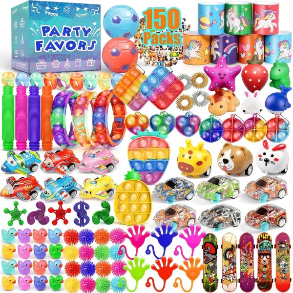 PHIMOTA Party Favor Pack 150 Piece Kids Toy Assortment Multi‑Item Set-0