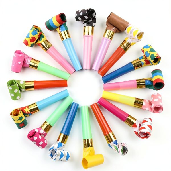 Zanting Party Whistle Blowouts 56-Piece Birthday Noisemaker Set-1