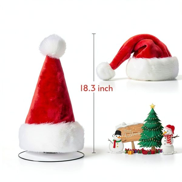Adult Polyester Plush Christmas Santa Hats for Adults-6