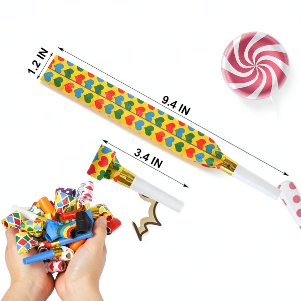 Zanshan Party Blower Set 50pcs Reusable Kids Birthday Whistle-2