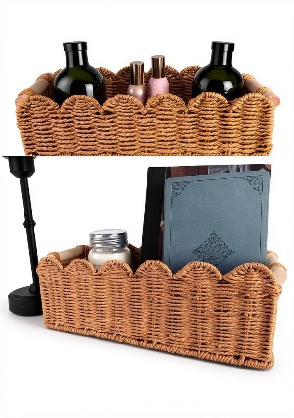 Toilet Paper Storage Basket VANWYCHEN Cotton Tank Top Organizer-4
