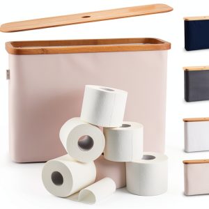 LONBET Toilet Paper Storage for 12 Rolls, Stackable & Foldable --0