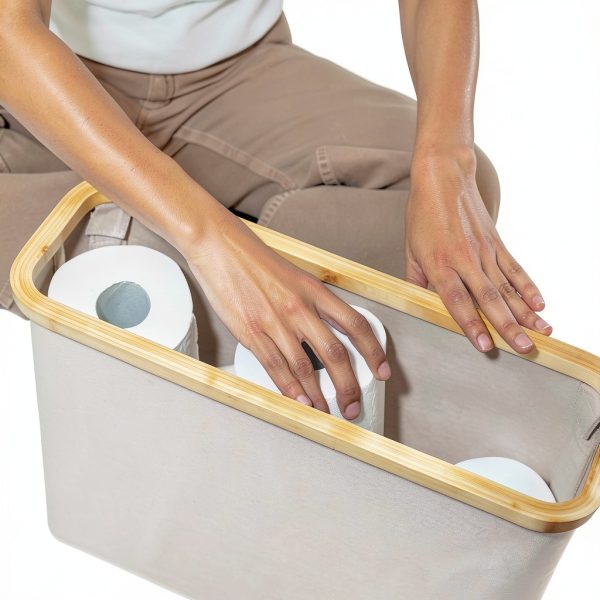 LONBET Toilet Paper Storage for 12 Rolls, Stackable & Foldable --6
