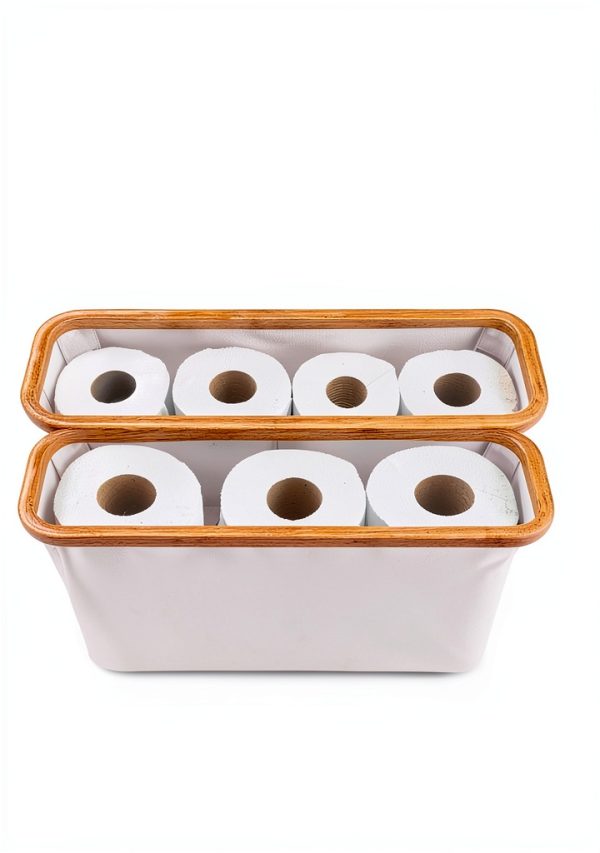 LONBET Toilet Paper Storage for 12 Rolls, Stackable & Foldable --1